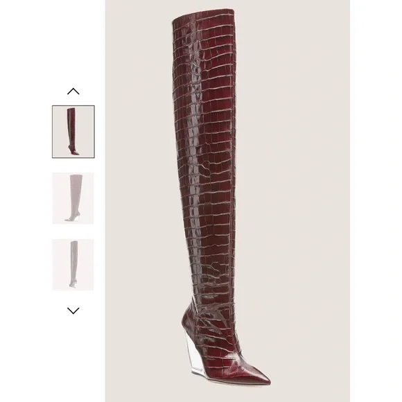 Stuart Weitzman LUCITE 100 WEDGE BOOT - Picture 5 of 12